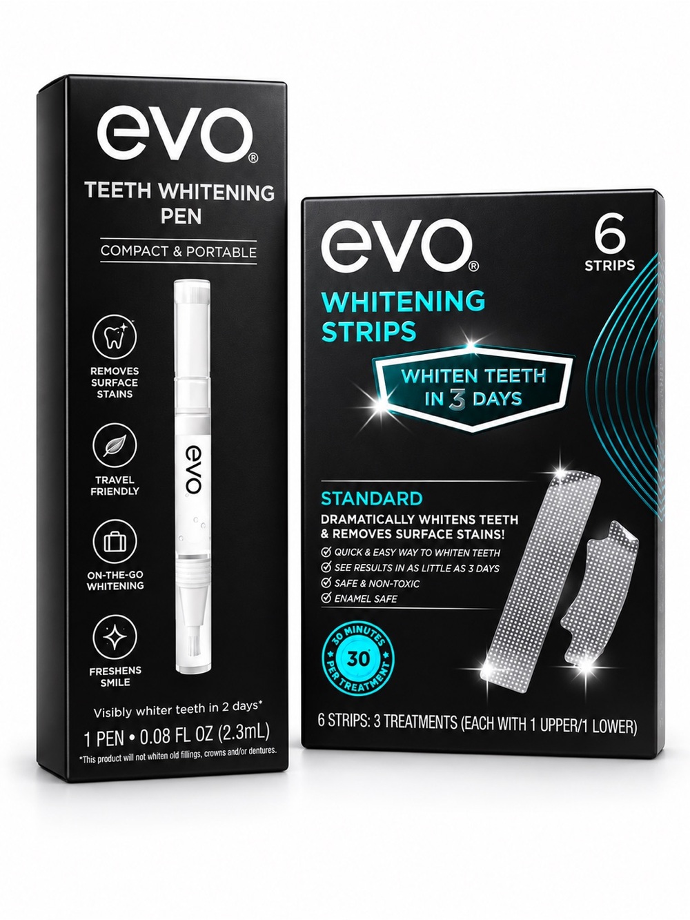 Evo Teeth Whitening Pen and Strips